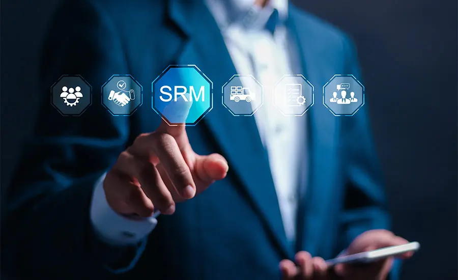 A close up of a SRM screen
