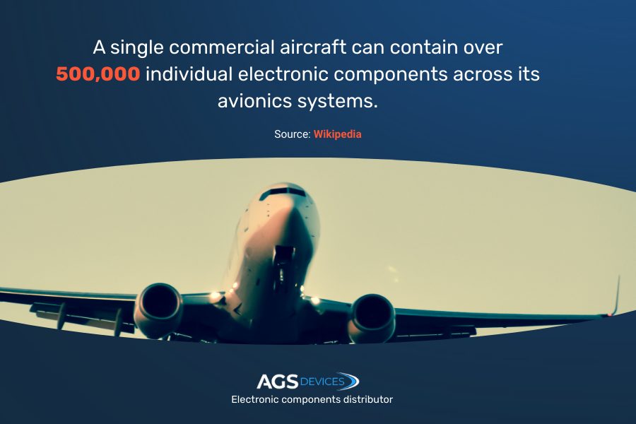 Commercial aeroplane flying in air